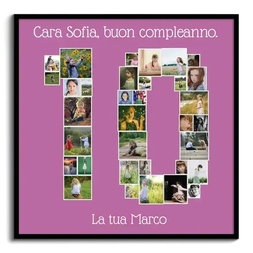 Crea una Collage Fotografiche "10" per il tuo Anniversario o Evento Speciale