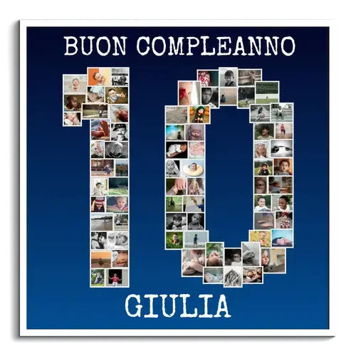 Crea una Collage Fotografiche "10" per il tuo Anniversario o Evento Speciale
