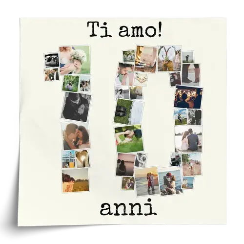 Collage Fotografica "10" Personalizzabile