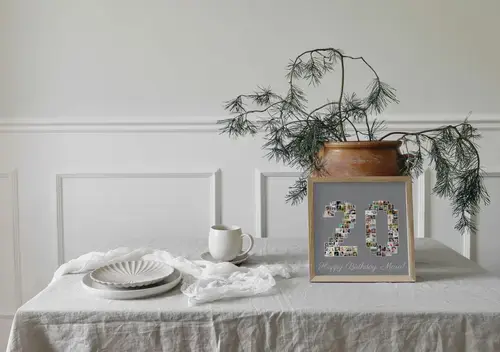 Collage Zahl '20' als Fotomosaik für Anlässe