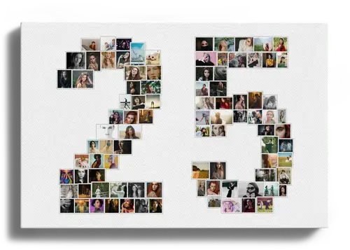 Crea la tua Collage 25 con foto per Anniversario o Evento Speciale