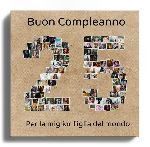 Crea la tua Collage 25 con foto per Anniversario o Evento Speciale