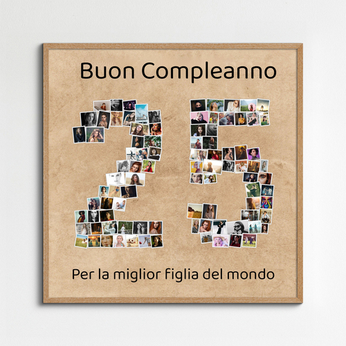 Crea la tua Collage 25 con foto per Anniversario o Evento Speciale