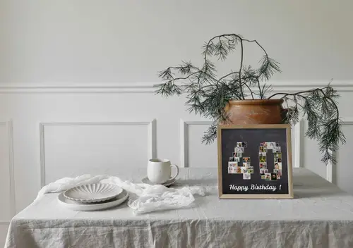 Collage fotografica "40" personalizzabile