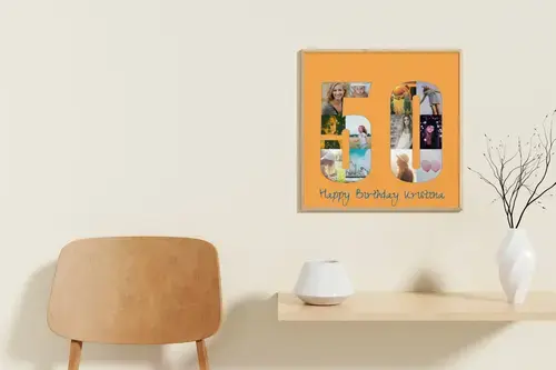 Fotocollage Zahl Design - individuell anpassbar