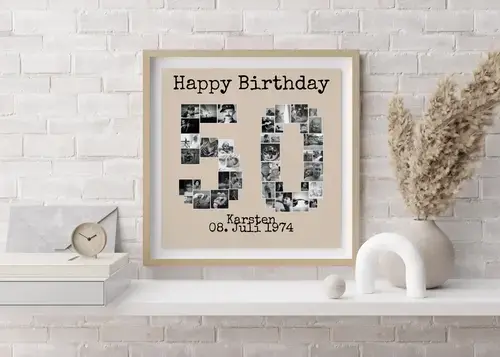 Fotocollage Zahl Design - individuell anpassbar