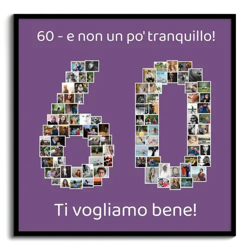 Collage di 60 Compleanno Personalizzabile