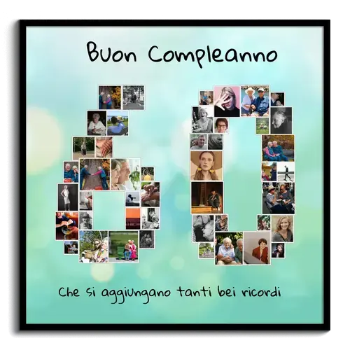 Collage di 60 Compleanno Personalizzabile