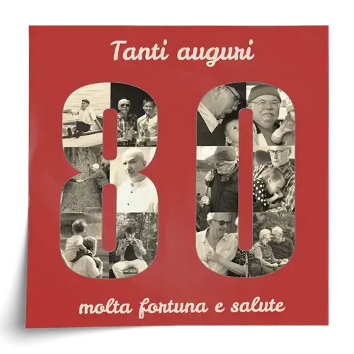 Collage Piazza Numero 80 Personalizzabile