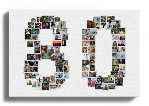 Créez une Collage Photo «80» unique pour anniversaire ou amitié Créez une Collage Photo «80» unique pour anniversaire ou amitié