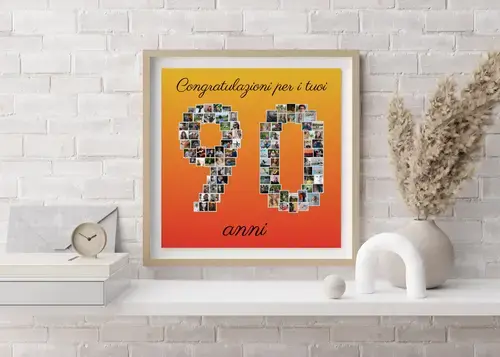 Collage "90" con Foto Personalizzabili