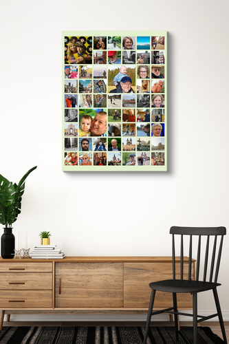 Erstelle dein individuelles Familienposter mit hervorgehobenen Kinderfotos