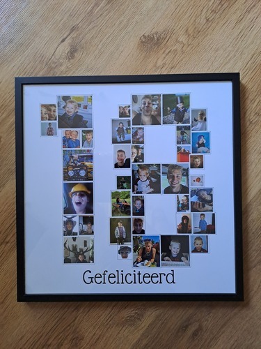 Kundenfoto von chantel für Bewertung Druck Fotocollage Poster gerahmt (holz, schwarz) 40x40cm