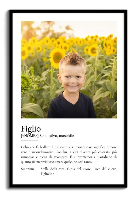 Poster Definizione Personalizzato 'Figlio'