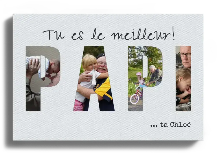 Fotocollage tu es le meilleur papi cadeau pour grands parents