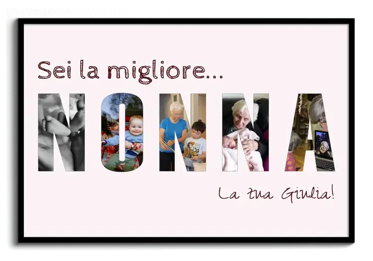 Foto come lettere sei la migliore nonna regalo dai nipoti