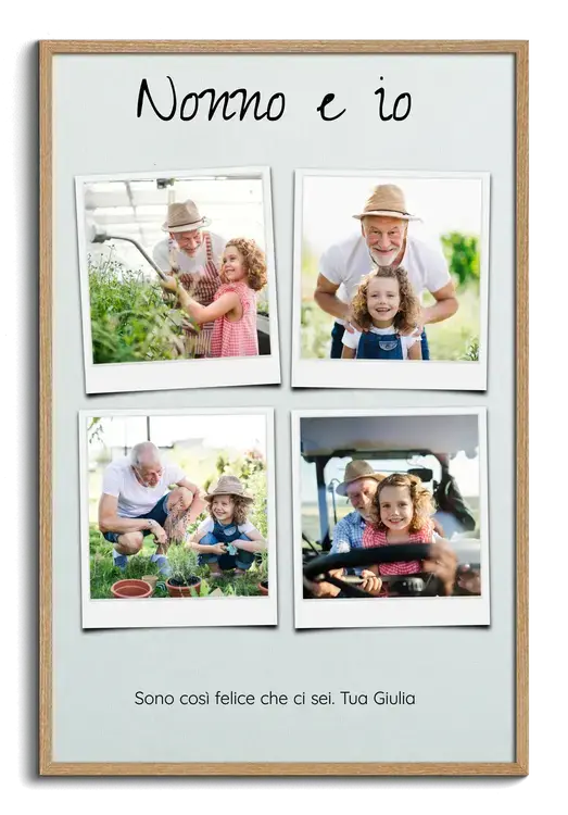 Fotocollage Regalo Nonno sono felice che esisti