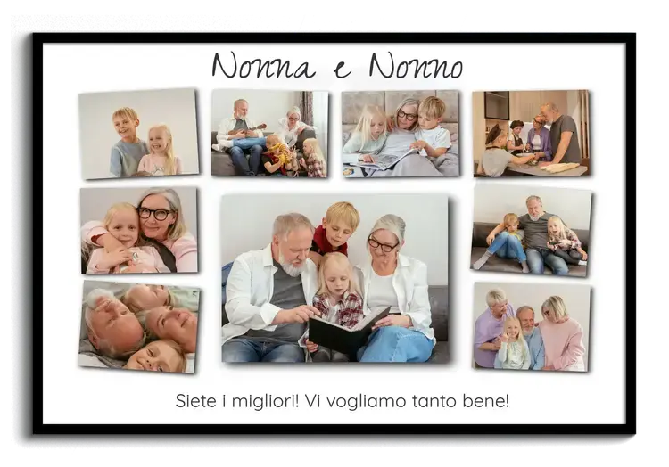 Regalo per nonni siete i migliori collage fotografico