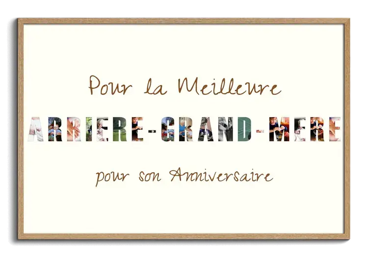 Photos en texte collage pour la meilleure AR grand mere anniversaire