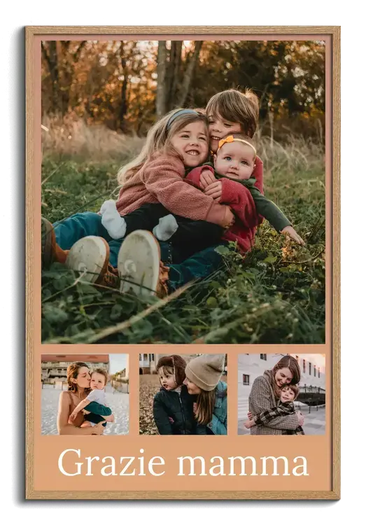 Collage Festa della Mamma e del Papà con testo