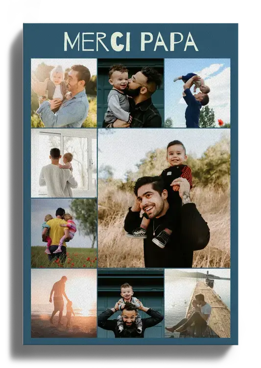Collage photo pour papa avec texte personnalisé