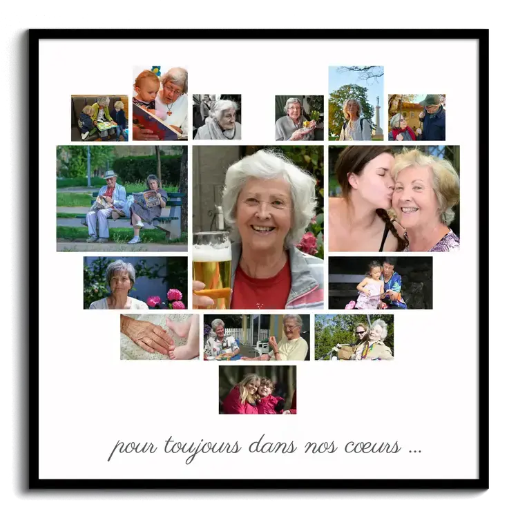 Fotocollage coeur comme souvenir