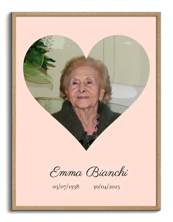 Ritratto come cuore per sepoltura