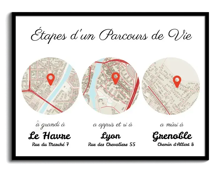 Carte personnalisée: Chemins de vie et souvenirs