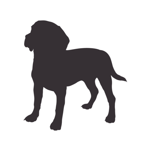 Silhouette de chien Beagle debout