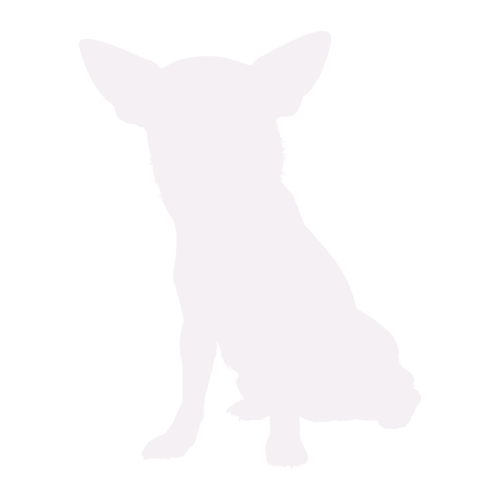 Silhouette de chien Chihuahua assis