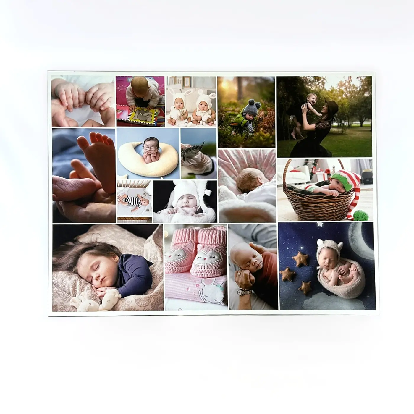 Collage photo sur plaque en mousse rigide : vue de face
