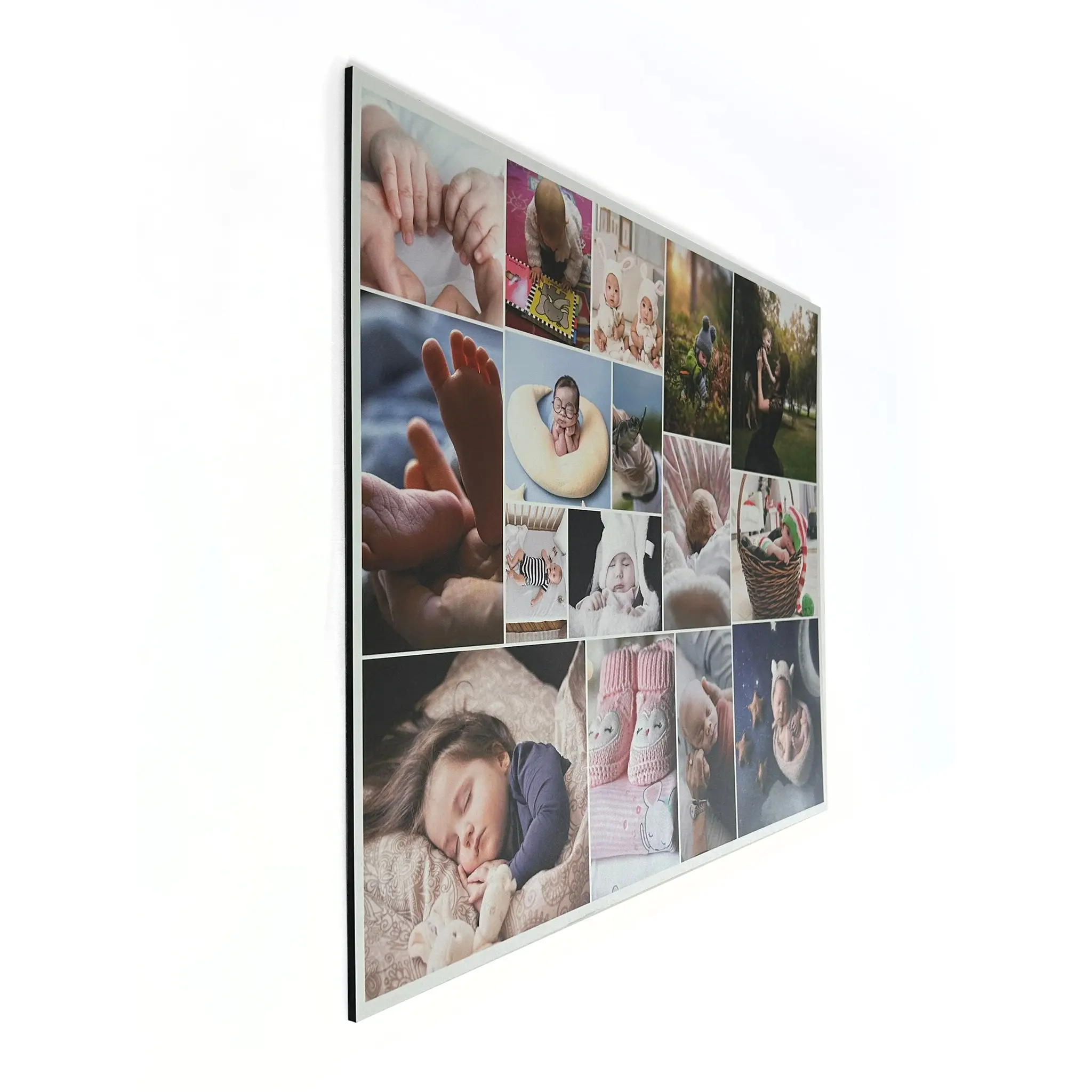 Collage photo sur plaque en mousse rigide : vue d'ensemble